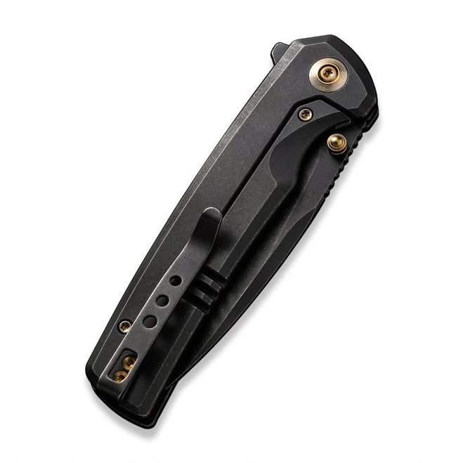 Discontinued WE Subjugator Folding Knife Black Titanium Handle 20CV Plain Edge Black Stonewash Finish WE21014C-5 7 Discontinued WE Subjugator Folding Knife Black Titanium Handle 20CV Plain Edge Black Stonewash Finish WE21014C-5 - Image 5