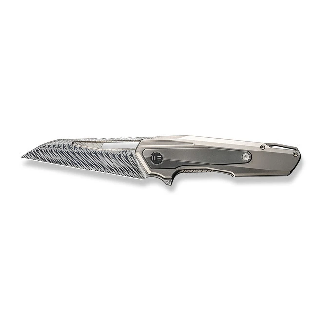 WE Falcaria Folding Knife Polished Bead Blast/Gray Titanium Handle Damasteel Wharncliffe Plain Edge WE23012B-DS1 10 WE Falcaria Folding Knife Polished Bead Blast/Gray Titanium Handle Damasteel Wharncliffe Plain Edge WE23012B-DS1 - Image 8