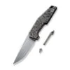 WE OAO Folding Knife Gray/Black/White Titanium Aluminum Foil Carbon Fiber Handle 20CV Clip Point Plain Edge Hand Rubbed Satin Finish WE23001-1 -We Knife 7d325422 90f2 42b5 9b93 c1cd61a799ba 47832.1704302542