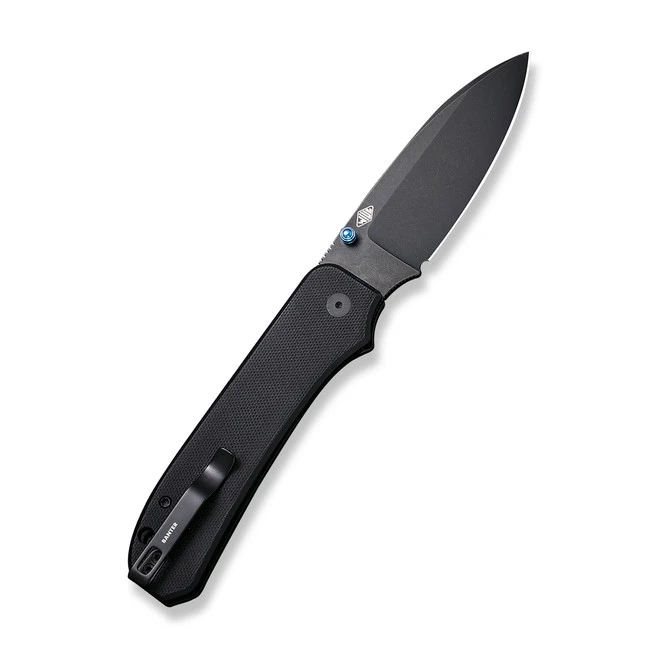 WE Big Banter Folding Knife Black G10 Handle 20CV Drop Point Plain Edge Black Stonewash Finish WE21045-1 4 WE Big Banter Folding Knife Black G10 Handle 20CV Drop Point Plain Edge Black Stonewash Finish WE21045-1 - Image 2