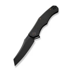WE RekkeR Folding Knife Black Titanium Handle 20CV Reverse Tanto Plain Edge Black Stonewash Finish WE22010G-1