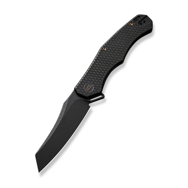 WE RekkeR Folding Knife Black Titanium Handle 20CV Reverse Tanto Plain Edge Black Stonewash Finish WE22010G-1 3 WE RekkeR Folding Knife Black Titanium Handle 20CV Reverse Tanto Plain Edge Black Stonewash Finish WE22010G-1