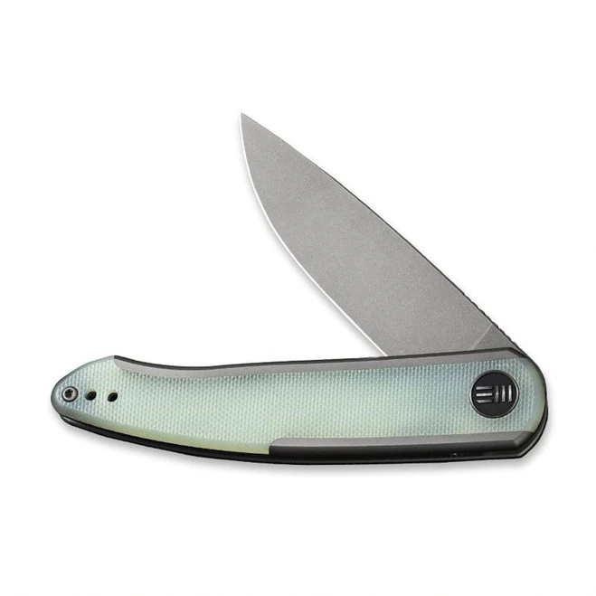 Discontinued WE Smooth Sentinel Folding Knife Gray/Natural Titanium G10 Inlay Handle 20CV Plain Edge Gray Stonewash Finish WE20043-2 5 Discontinued WE Smooth Sentinel Folding Knife Gray/Natural Titanium G10 Inlay Handle 20CV Plain Edge Gray Stonewash Finish WE20043-2 - Image 3