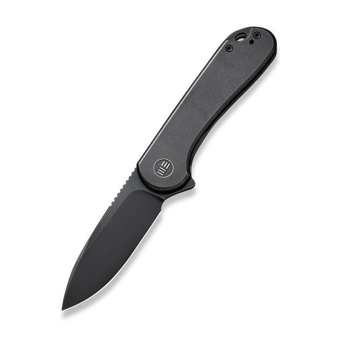 WE Elementum Folding Knife Black Titanium Handle 20CV Plain Edge Black Stonewash Finish WE18062X-3 3 WE Elementum Folding Knife Black Titanium Handle 20CV Plain Edge Black Stonewash Finish WE18062X-3