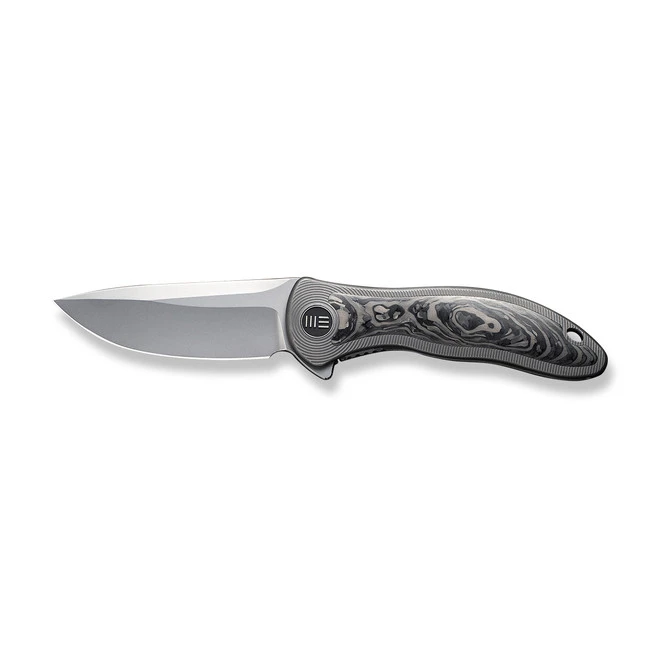 WE Synergy 2v2 Folding Knife Titanium/Shredded Carbon Fiber Handle 20CV Drop Point Plain Edge Bead Blast Finish WE18046CF-1 9 WE Synergy 2v2 Folding Knife Titanium/Shredded Carbon Fiber Handle 20CV Drop Point Plain Edge Bead Blast Finish WE18046CF-1 - Image 7