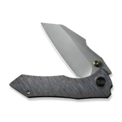 WE High-Fin Folding Knife Tiger Stripe Pattern Titanium Handle 20CV Plain Edge Gray Stonewash Finish WE22005-4 -We Knife 8c1c04d2 f82e 4ab9 ac04 dc8f969fa5b3 95005.1666204239