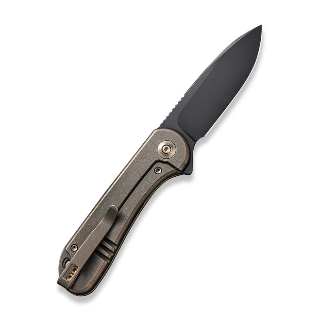 WE Elementum Folding Knife Bronze Titanium Handle 20CV Plain Edge Black Stonewash Finish WE18062X-4 4 WE Elementum Folding Knife Bronze Titanium Handle 20CV Plain Edge Black Stonewash Finish WE18062X-4 - Image 2