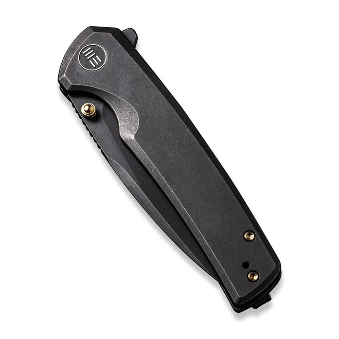 Discontinued WE Subjugator Folding Knife Black Titanium Handle 20CV Plain Edge Black Stonewash Finish WE21014C-5 6 Discontinued WE Subjugator Folding Knife Black Titanium Handle 20CV Plain Edge Black Stonewash Finish WE21014C-5 - Image 4