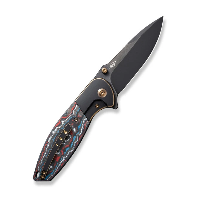 WE Nitro OG Folding Knife Bronze/Black/Red/Blue/White Titanium Nebula Fat Carbon Fiber Handle 20CV Drop Point Plain Edge WE23035-4 3 WE Nitro OG Folding Knife Bronze/Black/Red/Blue/White Titanium Nebula Fat Carbon Fiber Handle 20CV Drop Point Plain Edge WE23035-4 - Image 2