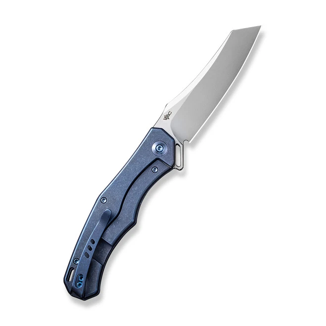 WE RekkeR Folding Knife Blue Titanium Handle 20CV Reverse Tanto Plain Edge Polished Bead Blast Finish WE22010G-4 5 WE RekkeR Folding Knife Blue Titanium Handle 20CV Reverse Tanto Plain Edge Polished Bead Blast Finish WE22010G-4 - Image 3