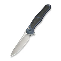 (Wrong Box) WE 702XI Folding Knife Blue Titanium Integral/Shredded Carbon Fiber Inlay Handle M390 WE07B-1