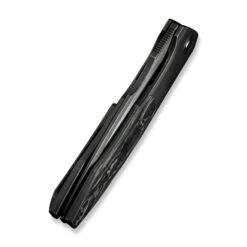 WE Archeozoic Folding Knife Black Titanium/Shedded Carbon Fiber Handle M390 Black/Satin Blade WE23091-1 -We Knife Clipping Path Archeozoic WE23091 1 6 69426.1724529109