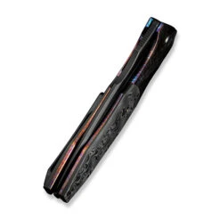 WE Archeozoic Folding Knife Flame Titanium/Rose Carbon Fiber Handle M390 Black Finish WE23091-3 -We Knife Clipping Path Archeozoic WE23091 3 6 12294.1724530847