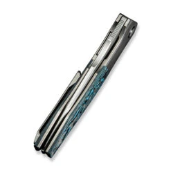 WE Archeozoic Folding Knife Polished Bead Blast/Arctic Storm Fat Carbon Fiber Handle M390 Plain Edge Polished Bead Blast Finish WE23091-4 -We Knife Clipping Path Archeozoic WE23091 4 6 56254.1724776779