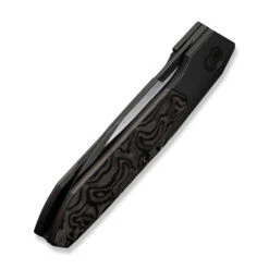 WE Brr15 Folding Knife Black Titanium/Copper Foil Carbon Fiber Handle M390 Plain Edge Black Stonewash/Satin Flat Finish WE24007-1 -We Knife Clipping Path Brr15 WE24007 1 6 11730.1746797995