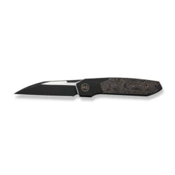 WE Brr15 Folding Knife Black Titanium/Copper Foil Carbon Fiber Handle M390 Plain Edge Black Stonewash/Satin Flat Finish WE24007-1 -We Knife Clipping Path Brr15 WE24007 1 8 56587.1746797994
