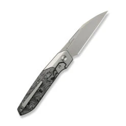 WE Brr15 Folding Knife Gray Titanium/Aluminum Foil Carbon Fiber Handle M390 Plain Edge Stonewash Finish WE24007-2 -We Knife Clipping Path Brr15 WE24007 2 2 91346.1746804284