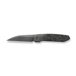 WE Brr15 Folding Knife Gray Titanium/Shredded Carbon Fiber Handle M390 Plain Edge Polished Grey Finish WE24007-3 -We Knife Clipping Path Brr15 WE24007 3 8 69520.1746804645