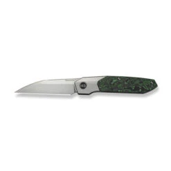 WE Brr15 Folding Knife Gray Titanium/Jungle Wear Fat Carbon Handle M390 Plain Edge Hand Rubbed Satin Finish WE24007-4 -We Knife Clipping Path Brr15 WE24007 4 8 66885.1746807071