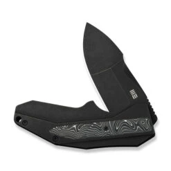 WE Coral Folding Knife Black Titanium/Aluminum Foil Carbon Fiber Handle 20CV Plain Edge Black Stonewash Finish WE24044-1 -We Knife Clipping Path Coral WE24044 1 3 29859.1749234595