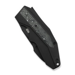 WE Coral Folding Knife Black Titanium/Aluminum Foil Carbon Fiber Handle 20CV Plain Edge Black Stonewash Finish WE24044-1 -We Knife Clipping Path Coral WE24044 1 4 29265.1749234596
