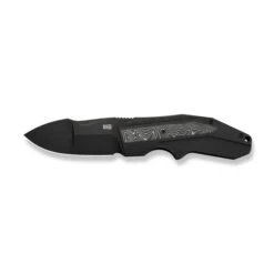 WE Coral Folding Knife Black Titanium/Aluminum Foil Carbon Fiber Handle 20CV Plain Edge Black Stonewash Finish WE24044-1 -We Knife Clipping Path Coral WE24044 1 8 98419.1749234595