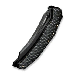 WE Epaulette Folding Knife Black Titanium Handle M390 Plain Edge Black Stonewash Finish WE24024-1 -We Knife Clipping Path Epaulette WE24024 1 6 27454.1739204056