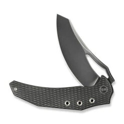 WE Epaulette Folding Knife Polished Gray Titanium Handle M390 Plain Edge Poished Gray Finish WE24024-4 -We Knife Clipping Path Epaulette WE24024 4 3 49083.1739207898