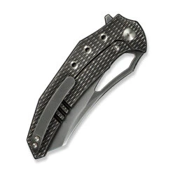 WE Epaulette Folding Knife Polished Gray Titanium Handle M390 Plain Edge Poished Gray Finish WE24024-4 -We Knife Clipping Path Epaulette WE24024 4 5 93724.1739207898