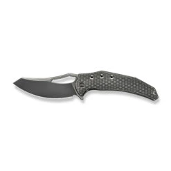 WE Epaulette Folding Knife Polished Gray Titanium Handle M390 Plain Edge Poished Gray Finish WE24024-4 -We Knife Clipping Path Epaulette WE24024 4 8 34519.1739207898