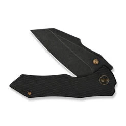 WE High-Fin XL Folding Knife Diamond Black Titanium Handle 20CV Plain Black Blade WE24010-1 -We Knife Clipping Path High Fin XL WE24010 1 3 39989.1732218800