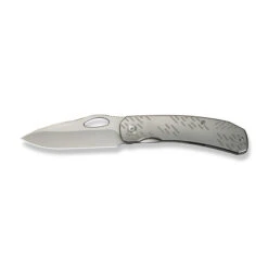 WE Inmate Folding Knife Gray Raindrop Titanium Handle 20CV Plain Edge Stonewash Finish WE23096B-1 -We Knife Clipping Path Inmate WE23096B 1 8 00468.1749226735