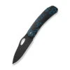 WE Inmate Folding Knife Black/Blue Raindrop Titanium Handle 20CV Plain Edge Black Stonewash Finish WE23096B-2 -We Knife Clipping Path Inmate WE23096B 2 1 09532.1749231515