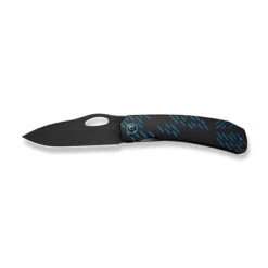 WE Inmate Folding Knife Black/Blue Raindrop Titanium Handle 20CV Plain Edge Black Stonewash Finish WE23096B-2 -We Knife Clipping Path Inmate WE23096B 2 8 67200.1749231515