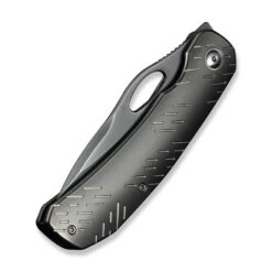 WE Inmate Folding Knife Gray/Satin Raindrop Titanium Handle 20CV Plain Gray Blade WE23096B-4 -We Knife Clipping Path Inmate WE23096B 4 6 24761.1749234169