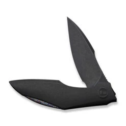 WE Krait Snake Folding Knife Black Titanium Handle M390 Plain Edge Black Stonewash Finish WE24084-1 -We Knife Clipping Path Krait Snake WE24084 1 3 03265.1754493331