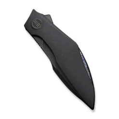 WE Krait Snake Folding Knife Black Titanium Handle M390 Plain Edge Black Stonewash Finish WE24084-1 -We Knife Clipping Path Krait Snake WE24084 1 4 39475.1754493331
