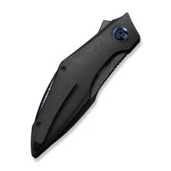 WE Krait Snake Folding Knife Black Titanium Handle M390 Plain Edge Black Stonewash Finish WE24084-1 -We Knife Clipping Path Krait Snake WE24084 1 5 81047.1754493331