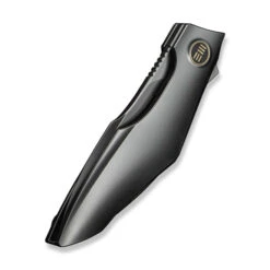 WE Krait Snake Folding Knife Polished Gray Titanium Handle M390 Plain Edge Polished Gray Finish WE24084-3 -We Knife Clipping Path Krait Snake WE24084 3 6 23685.1754494873