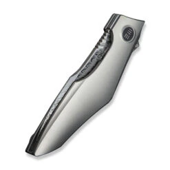 WE Krait Snake Folding Knife Gray Titanium Handle Damasteel Plain Edge WE24084-DS1 -We Knife Clipping Path Krait Snake WE24084 DS1 6 79709.1754495581