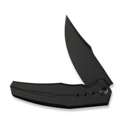 WE Kyklos Folding Knife Black Titanium Handle M390 Plain Edge Black Stonewash Finish WE23086-1 -We Knife Clipping Path Kyklos WE23086 1 3 29303.1746744250