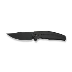 WE Kyklos Folding Knife Black Titanium Handle M390 Plain Edge Black Stonewash Finish WE23086-1 -We Knife Clipping Path Kyklos WE23086 1 8 56035.1746744250