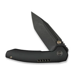 WE Micro Trogon Folding Knife Black Titanium Handle M390 Plain Edge Black Stonewash Finish WE24043-1 -We Knife Clipping Path Micro Trogon WE24043 13 74001.1744736108