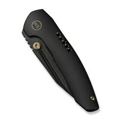 WE Micro Trogon Folding Knife Black Titanium Handle M390 Plain Edge Black Stonewash Finish WE24043-1 -We Knife Clipping Path Micro Trogon WE24043 14 89047.1744736108