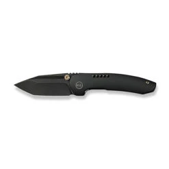 WE Micro Trogon Folding Knife Black Titanium Handle M390 Plain Edge Black Stonewash Finish WE24043-1 -We Knife Clipping Path Micro Trogon WE24043 18 90602.1744736109