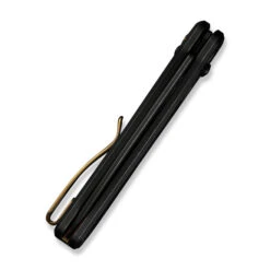 WE Nightblade Folding Knife Black Titanium Handle 20CV Plain Edge Black Stonewash Finish WE22046-1 -We Knife Clipping Path Nightblade WE22046 1 6 98689.1732586817