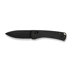 WE Nightblade Folding Knife Black Titanium Handle 20CV Plain Edge Black Stonewash Finish WE22046-1 -We Knife Clipping Path Nightblade WE22046 1 8 71801.1732586817