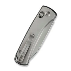 WE Nightblade Folding Knife Polished Bead Blast Titanium Handle 20CV Plain Edge Hand Rubbed Satin Finish WE22046-2 -We Knife Clipping Path Nightblade WE22046 2 5 18752.1732587724