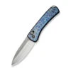 WE Nightblade Folding Knife Flamed Titanium Handle 20CV Plain Edge Hand Rubbed Satin Finish WE22046-4 -We Knife Clipping Path Nightblade WE22046 4 1 53992.1732589841