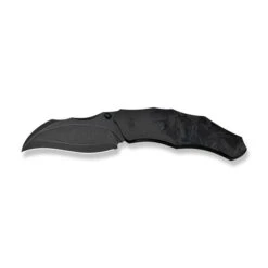 WE Orc Boss Folding Knife Black Titanium/Shredded Carbon Fiber Handle 20CV Plain Edge Black Stonewash Finish WE24042-1 -We Knife Clipping Path Orc Boss WE24042 1 8 75568.1751898138